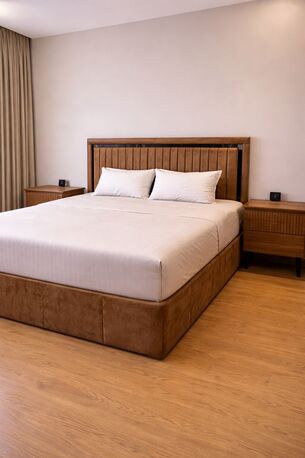 Al Batha, Household Items, SAR 1800,  Modern Wooden Bedroom Set For Sale (Excellent Condition). 4 Months Usage Only.