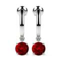 USD 6702,  Buy Ruby Diamond Earrings Online With Certified Stones