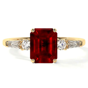 New York, Jewelry, USD 2894,  Beautiful Emerald Cut Ruby Ring For Special Moments