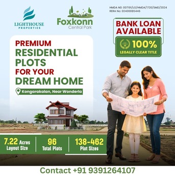 Hyderabad, Residential Plots, INR 35000,  150 Sq. Yard,  Welcome To Foxkonn Central Park, A Premium HMDA-approved Gated Layout
