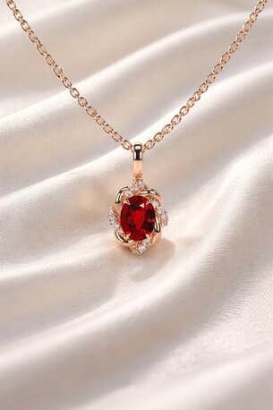 New York, Jewelry, USD 2959,  Buy Elegant Ruby Necklace Online