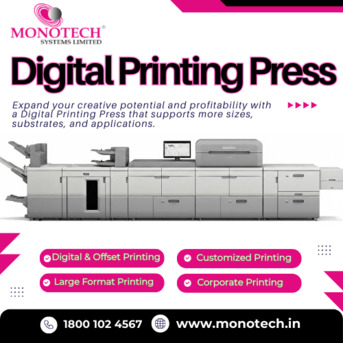 New Delhi, Machinery, Boost ROI: Digital Printing Press | Monotech Systems