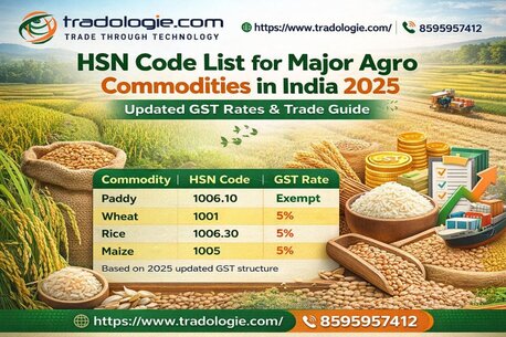 Mumbai, Food, INR 2,  HSN Code List For Major Agro Commodities In India 2025 &ndash; Updated GST Rates & Trade Guide