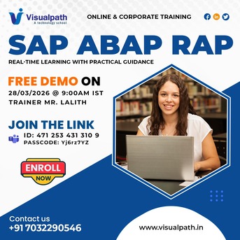 Hyderabad, Lessons Offered, Join The SAP ABAP RAP FREE Online DEMO On March 28th!