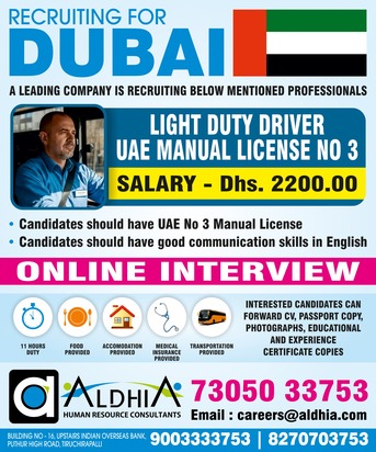 Mumbai, Jobs, Manpower Recruiting For Dubai
