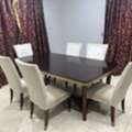 SAR 6000,  Dining Table With 6 Chairs + [FREE COVERS]&ndash; Complete Set In Excellent Condition