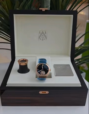 Jumeirah Beach Residence, Collectibles, AED 56000,  Preowned Laurent Ferrier Galet Tourbillon &mdash; Rose Gold | Black Dial | Blue Strap