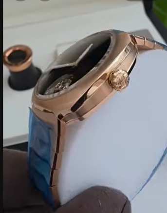 Jumeirah Beach Residence, Collectibles, AED 56000,  Preowned Laurent Ferrier Galet Tourbillon &mdash; Rose Gold | Black Dial | Blue Strap