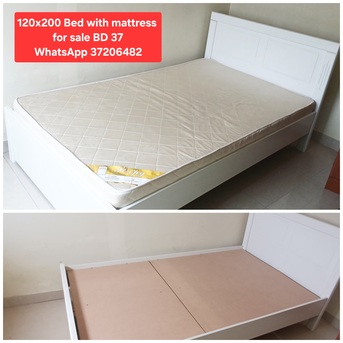 Manama, Furniture, BHD 37,  ✅️ 120?200 Bed With Mattress For Sale In Good Condition With Delivery