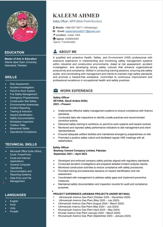 Hara, Job Seekers, HSE OFFICER