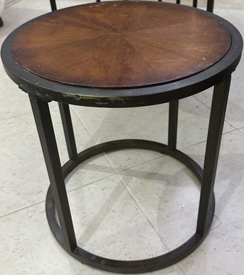 Al Aziziyah, Furniture, SAR 600,  3-Piece Brown Wooden-Look Coffee Table Set With Iron Frame &ndash; Elegant & Durable