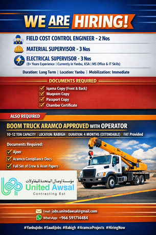 Rabigh, Jobs, 🚀 URGENT HIRING & EQUIPMENT REQUISITION 🚀