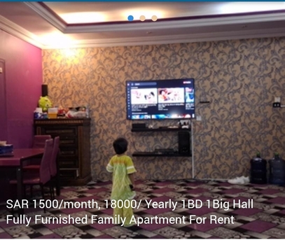 Al Aziziyah, Apartments/Houses, SAR 18000/month,  1 BR,  Expatriates.com:  SAR 1500/month,  18000/ Yearly 1BD 1Big Hall Fully Furnished Family Apar