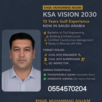 Riyadh, Job Seekers, "Seeking Job"  Civil Engineer/ QC Engineer