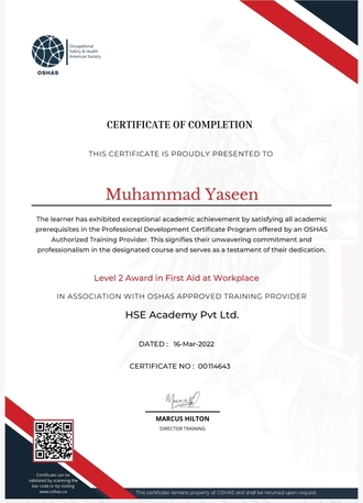 Makkah, Job Seekers, Experienced Safety Officer / Site First Aider & Combat Medic