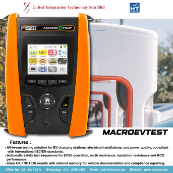 Kuala Lumpur, Industrial Machinery, MACROEVTEST Electrical & EV Safety Tester
