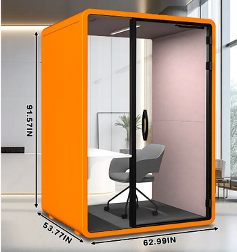 New York, Furniture, USD 7999,  Medium Soundproof Room With Orange Decorative Sound Absorbing Panels