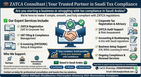 Jeddah, Business, The Consultant ( Business Start Up Formation & Support Services MISA & ZATCA )...: