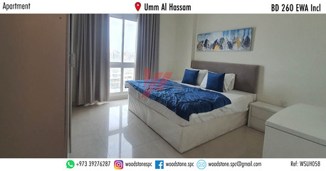 Umm Al Hassam, Apartments/Houses, BHD 260/month,  Furnished,  1 BR,  80 Sq. Meter,  Fully Furnished 1 Bedroom Apartment, Umm Al Hassam - BD 260 Incl WSUH058