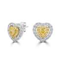 USD 2577,  For Sale: Two-Tone Diamond Statement Earrings