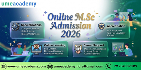 Noida, Lessons Offered, Online M.Sc Admission 2026
