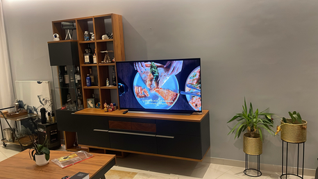 Manama, Furniture, BHD 500,  Premium Living Room Set: Sofa + Ottoman + Solid Wood Coffee Table + German Custom-made TV