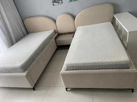 Manama, Furniture, BHD 180,  Complete Bed Set &ndash; 2 Beds + German Mattresses (Twin Setup)