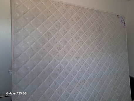 Dammam, Furniture, SAR 1200,  King Size Bed 180x200 Cm Color White  And King Foam Bonnell Spring Mattress 180x200x23 Cm