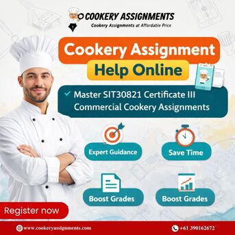Sydney, Education, SIT30821 Certificate 3 Commercial Cookery Assignments Help In Australia | Expert Guide