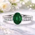 USD 1684,  Elegant Emerald Gemstone Engagement Rings