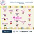 Hello In Different Languages Poster &ndash; Multilingual Classroom & Home Wall Art