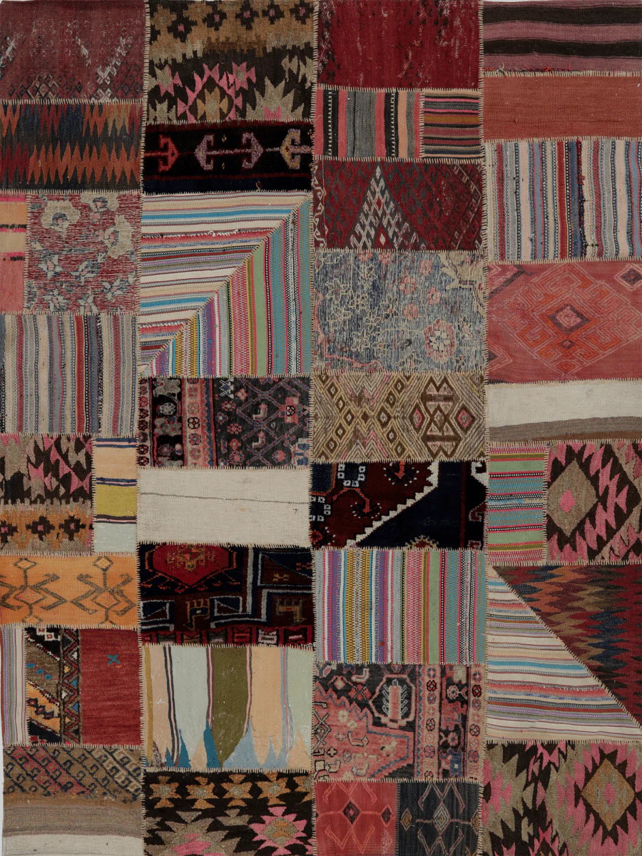 New York, Furniture, USD 360,  6x8 Vintage Persian Patchwork Kilim Area Rug - 109114