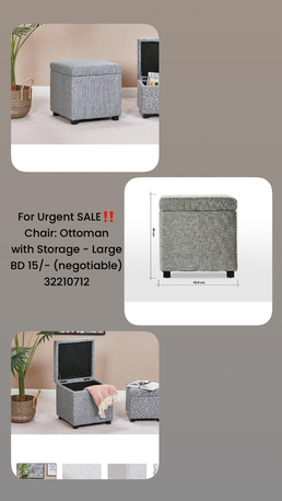 Gudaibiya, Furniture, BHD 10,  Chair: Ottoman With Storage - Large