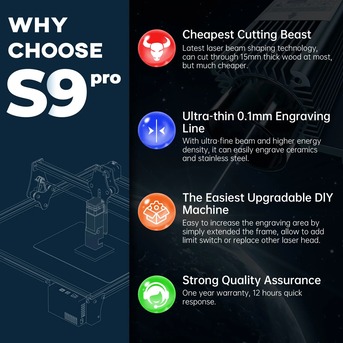 Muharraq, Machinery, BHD 175,  Laser Engraving Machine (Sculpfun S9 Pro 90w)