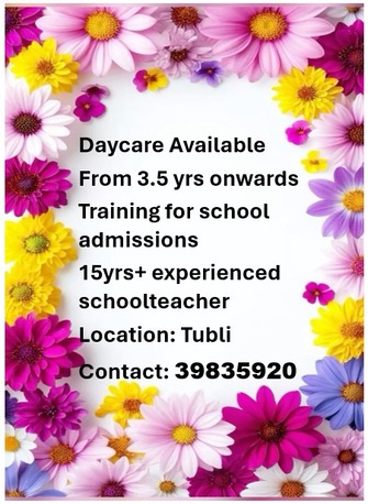 Tubli, General, 🌷🌷🌷Day Care Available With Training For School Admissions 📞 39835920🌷🌷🌷