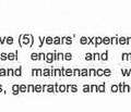 Urgent Requirement For Marine Mechanic