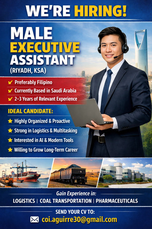 Riyadh, Jobs, Male Executive Assistant (Riyadh, KSA)