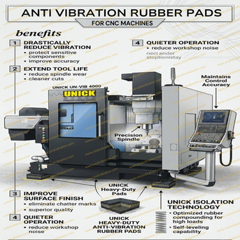 Mumbai, Automotive, Anti Vibration Rubber Pads For Industrial Machines | Unick Vibration