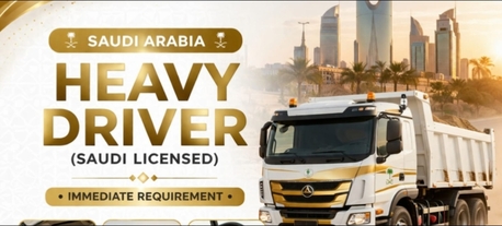 Mumbai, Jobs, Required Heavy Driver - Saudi Licence Holder