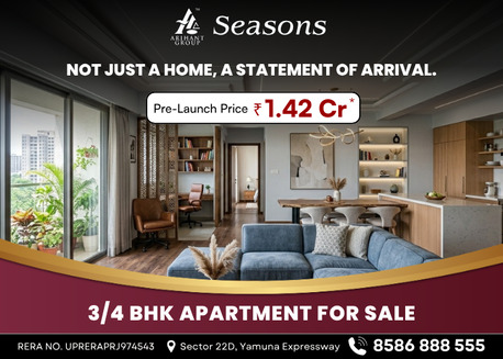 Greater Noida, Real Estate For Sale, INR 14200000,  3 BR,  1706 Sq. Feet,  Arihant Seasons &ndash; The Right Investment As Jewar Airport Gets Inaugurated Today