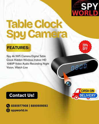 New Delhi, Electronics, INR 1999,  Buy Table Clock Spy Camera Shop In Kalkaji &ndash; Spy World