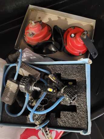 Khobar, Auto Parts, SAR 150,  LED Lights For Car (4 Lights) + Free Air Horns