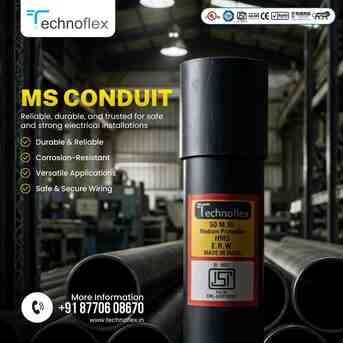 Vienna, Electrical & Plumbing, Mild Steel (MS) Conduit | Technoflex &ndash; Reliable Protection For Electrical Wiring