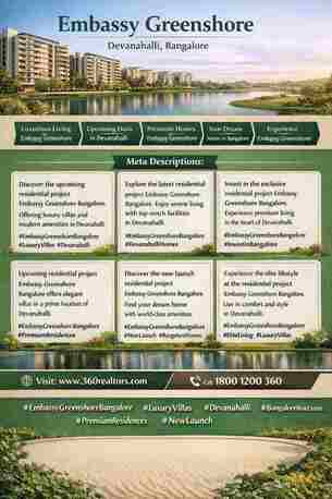 Bangalore, Residential Plots, Embassy Greenshore Bangalore