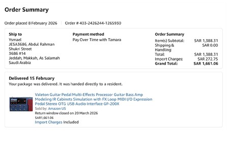 Salamah, Musical Instruments, SAR 1500,  Valeton GP200X Guitar Multi Effects Pedal