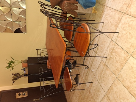 Khobar, Furniture, SAR 300,  Iron Frame Dining Table With 6 Chairs For Sale