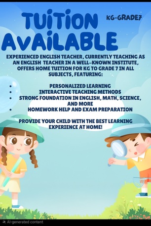 Riyadh, Jobs, Tuitions Available For Your Child