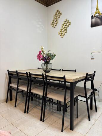 Jubail, Furniture, SAR 1000,  Dining Table Set 8 Seater (180x90 Cm)