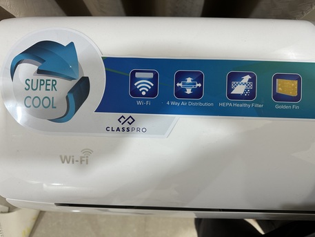 Jubail, Air Conditioners, SAR 2300,  Classpro Split AC 24000 BTU, Heat & Cool, INVERTER, Wifi Function,4 Way Air Flow, Gold Fin