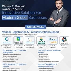 Aramco, SABIC, Maaden & NEOM Vendor Registration Services
